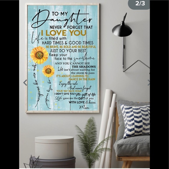 💕" LOVE LETTER TO A DAUGHTER 16x24" POSTER💕 - Picture 2 of 3